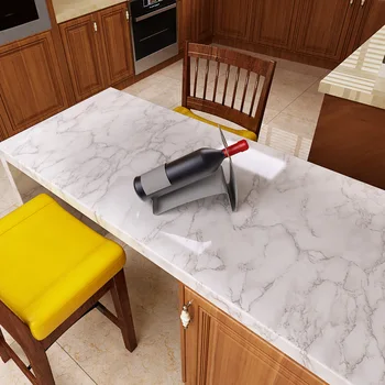 60см мрамор бял PVC самозалепващ тапет декоративен филм водоустойчив тапет за кухненски шкафове и обновяване на мебели