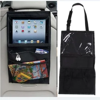 Организатор на чанта за съхранение на задната седалка на автомобила с държач за таблет Сгъваема задна седалка за кола Висящи организатори и аксесоари за съхранение на автомобили