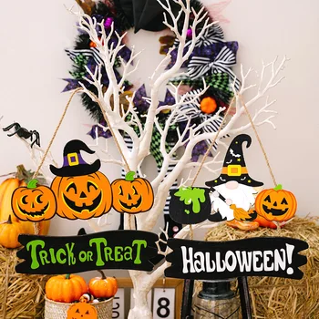 2023 Хелоуин орнаменти Дървена тиква вещица тема висулки призрак фестивал парти висящи декор Хелоуин декорация