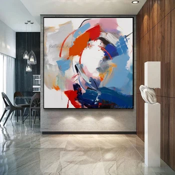 естетически абстрактно изкуство платно ръчно изработени маслени картини стена арт декорация цветове модерен за хол спалня домашен декор