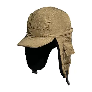 Зимна траперска шапка за мъже Дамска топла шапка с капак за уши Трапер Ловна шапка Костюм Аксесоари за колоездене Сноуборд риболов