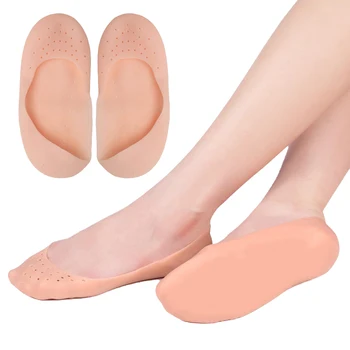 1Pairs Силиконови овлажняващи чорапи за грижа за краката Сухота на кожата против крака Напукване Ексфолиране на мъртва кожа Премахване на протектор Облекчаване на болката