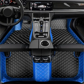 Стелки за кола за AUDI RS4 2017-2019 Кожена подложка килим Авто водоустойчив килим комплект интериорни части аксесоари за кола