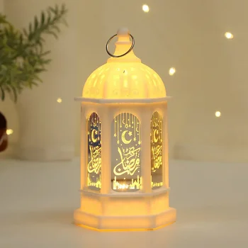 Рамазан декорации 2024 LED преносим фенер висулка EID Мубарак парти декор ислямски мюсюлмански Рамадан Карим Начало декор орнаменти