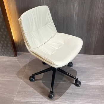 Дизайнерски луксозни офис столове колела обратно възглавница не подлакътник офис стол замяна въртящ се Sillas де Oficina мебели