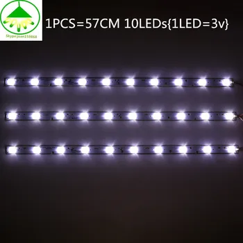 FOR 32'' 570mm * 17mm 10leds LED подсветка лампи LED ленти w / оптичен обектив Fliter за TV монитор панел 30V нов 32inch 57cm