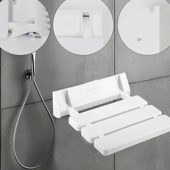 Душ седалка стена монтирана душ сгъваема седалка до 130 кг баня стол душ стол