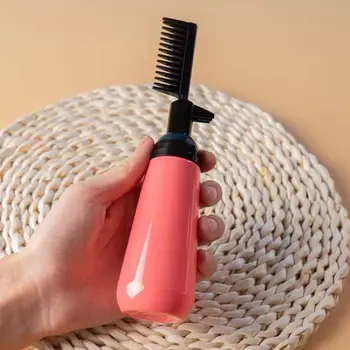 Инструмент за оформяне на коса Козметичен контейнер за многократна употреба празна бутилка за боядисване на коса бутилка за боядисване на коса гребен бутилка апликатор косми четка