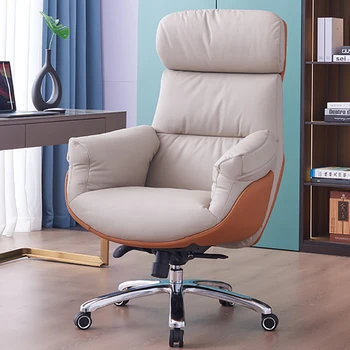 Модна библиотека офис стол релаксираща възглавница ръка крак почивка колела фотьойли седалка дизайнер Cadeira Presidente офис мебели