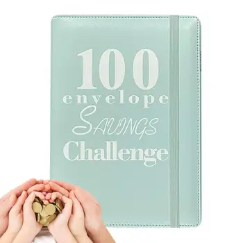100 плика Предизвикателство за спестяване на пари Бюджетен плановик и книга с парични пликове Спестовно свързващо вещество за пари Пликове за спестяване