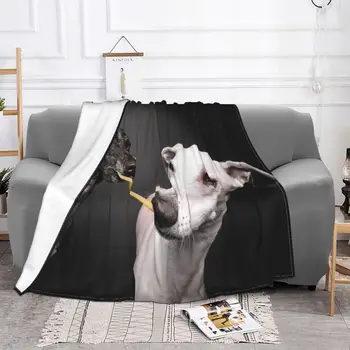 Greyhound Whippet Lurcher Galgo Dog Blankets Coral Fleece Есен/Зима Меки одеяла за легла Travel Bedding Throws