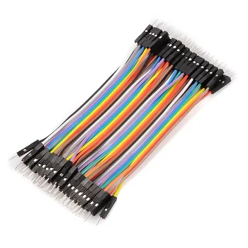 40PCS 10CM 2.54MM ред мъжки към мъжки Dupont кабел breadboard джъмпер тел за arduino