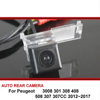 За Пежо 3008 301 308 408 508 307 307CC 12 ~ 17 Автомобилна водоустойчива трасера за нощно виждане Задно виждане Backup Camera SONY