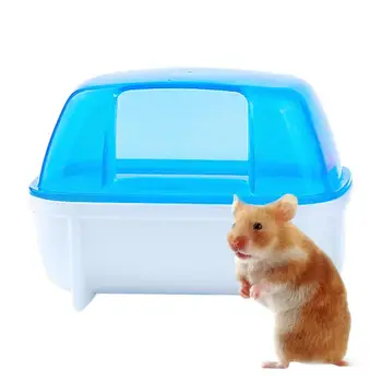 Hamster пясъчна баня Hamster Litter Box Chinchilla Dust Bath House Подвижна пясъчна баня Контейнер за баня Кутия за вана Стабилна вана Тоалетна