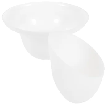 Сянка на крушка Бяла пластмасова абажур Уникален подкова с форма на чадър Комплект за подмяна на полилей Висулка светлина