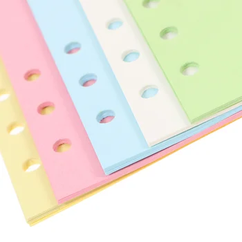 6-дупка хлабав лист хартия празно класьор цветен планировчик пълнител за подмяна бележник