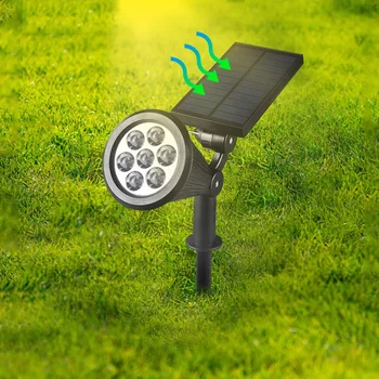 Външни слънчеви прожектори Наземна лампа за косене на трева LED 4/7Bulbs IP65 Водоустойчива градинска каменна декоративна лампа Разширяваща се светлина