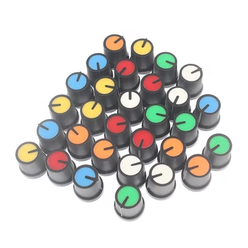 6 цвят * 5PCS AG3 ротационни копчета за превключватели асорти комплект, копче за потенциометър WH148, светлинни димери 