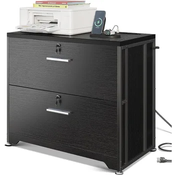 AODK шкаф за файлове с шкаф за зареждане на станции за домашен офис, големи шкафове за файлове с ключалка, офис шкаф за съхранение