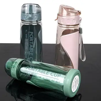 Бутилка за вода Мотивационна спортна бутилка за вода Непропускливи бутилки Пиене на открито Travel Gym Фитнес чаша Bpa Безплатна пластмаса