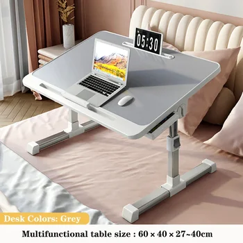 Сгъваеми маси Бюро за лаптоп за легло Преносима компютърна тава за диван Маса за писане на 4 ъгъла Регулируема маса за лаптоп с Holde