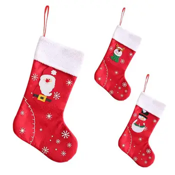 Коледни чорапи Универсална домакинска коледна украса Pendent издръжлив чорап изящна изработка за парти декор