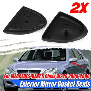 2x кола странична врата крило огледало база уплътнения уплътнения за Mercedes W220 S350 S430 S500 2000-2006 2208110198 огледало за обратно виждане база уплътнение