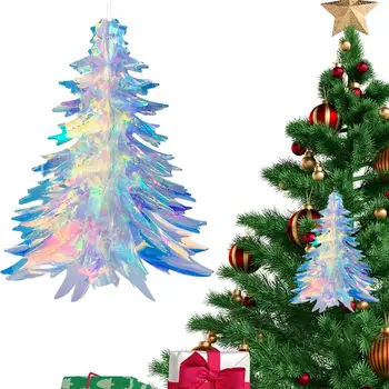Цветни орнаменти за коледно дърво Rainbow филм Коледа висяща декорация фестивал подаръци сладък висулка за дома стена прозорец