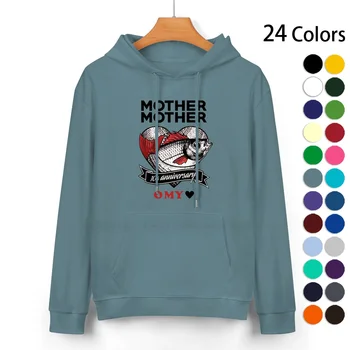 Изненада майка майка чист памук качулка пуловер 24 цвята годишнина изненада майка албум любов лого риба лента 100% памук