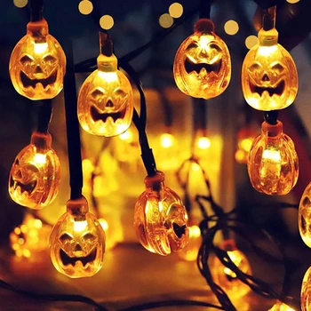 300cm 20LED Хелоуин LED струнни светлини Преносими тиквени призрачни скелети Светлини за домашен бар Хелоуин парти декор консумативи 2023