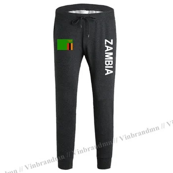 Република Замбия Замбия ZMB мъжки панталони джогъри гащеризон sweatpants писта пот фитнес руно тактически случайни нация страна