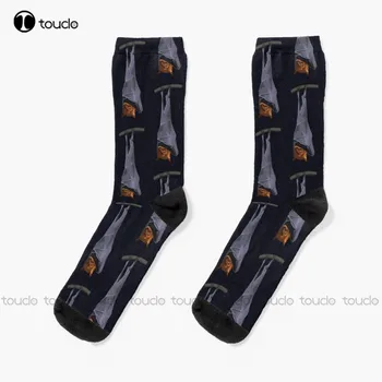 прилеп чорапи Хелоуин мъжки черни чорапи мода творчески свободно време смешно изкуство абстрактно маслена живопис чорапи Коледа Нова година подарък изкуство