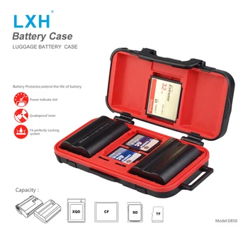 LXH камера водоустойчиви кутии за батерии SD / CF / XQD / TF калъф за съхранение на карти с памет за Sony Canon Nikon DSLR камера батерии притежател кутия
