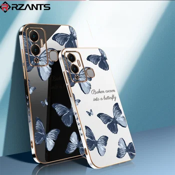 Rzants случай за Infinix Hot 8 9 10 10s 10T 11 11S 12 12i 20 20S Pro Play Lite Spark Smart 4 5 Pro Butterfly Soft Couple Cover