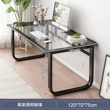 Aoliviya 120/140cm дизайн стил компютър бюро десктоп закалено офис стъкло маса модерен прост студент бюро дома бюро таблица