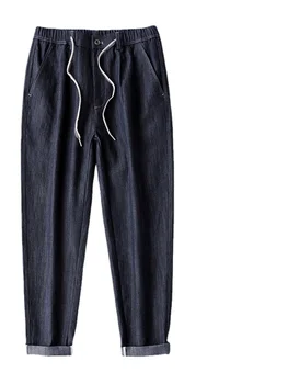 Baggy Jeans Мъжки панталони Улично облекло Деним Широк крак Отчаян Ниско покачване Ластик Хип-хоп Прави мъжки панталони 2023 Z94
