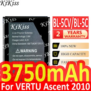 KiKiss 3750mAh батерия BL-5CV BL-5C за VERTU Ascent 2010 / Signature S Design / за Vertu X Batteria + номер за проследяване