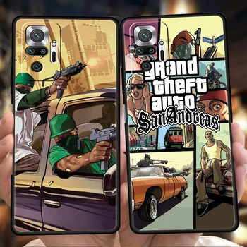 Grand Theft Auto GTA 5Game калъф за телефон за Redmi 13C 10C Забележка 13 12 10 11 Pro Plus 7 8T K40 K50 Gaming Pro Plus Soft Shell