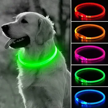 Светлина за домашен любимец котка LED S Led режими куче 3 светеща яка светещи USB аксесоари Предотвратяване на загуба
