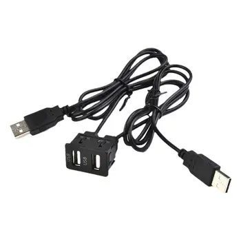 Автомобилно табло за управление Flush Mount AUX USB порт панел Dual USB разширителен адаптер кабел USB A мъжки към USB A удължителен кабел адаптер