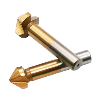 6Pcs 3 флейта зенкерк бормашина Set 90 градуса стомана точка скосяване режещ инструмент 20.5 / 16.5 / 12.4 / 10.4 / 8.3 / 6.3mm