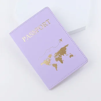 PU Кожен паспорт за пътуване Корица Мода Жени Мъже Притежател на паспорт Калъф за притежател на карта за пътуване Притежатели на банкови карти Калъф за документи