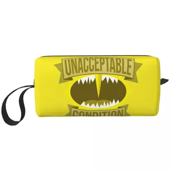 Adventuretime грим чанта торбичка Lemongrab неприемливо състояние козметична чанта тоалетни грим торбичка за съхранение чанта голям капацитет