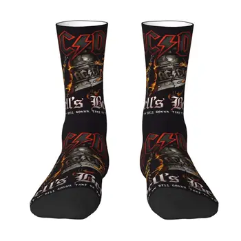 AC DC The Bell Rock Roll Мъжки чорапи Унисекс Забавни Австралийска група Звезда Пролет Лято Есен Зима Рокля Чорапи