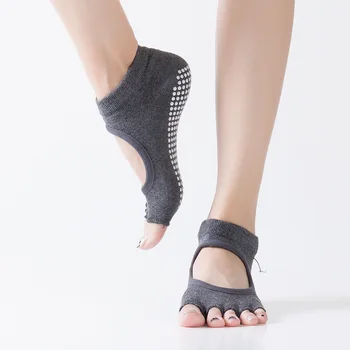 2019 ново пристигане Жените йога чорапи бързосъхнещи против хлъзгане силиконови фитнес чорапи фитнес спортни чорапи памук дишаща еластичност