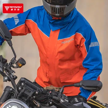 Мъжки открит мотоциклет дъждобран комплект Водоустойчиво яке панталони Къмпинг туризъм дъждобран мотоциклет ездач дъждобран
