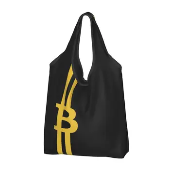 Kawaii Blockchain цифрова валута Bitcoin пазаруване голяма пазарска чанта преносим BTC cryptocurrency хранителни рамо купувач чанта