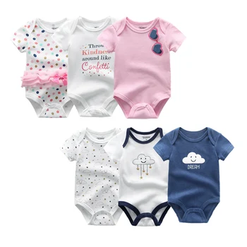 3pieces Комбинация бебешки дрехи лято нов унисекс бебешки ританки 100% памук новородени момичета гащеризон момичета облекло 0-12m