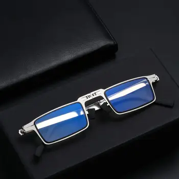 Компактни сгъваеми очила за четене против преумора на очите Очила за четене със синя светлина Четци Очила с калъф Пресбиопия Очила