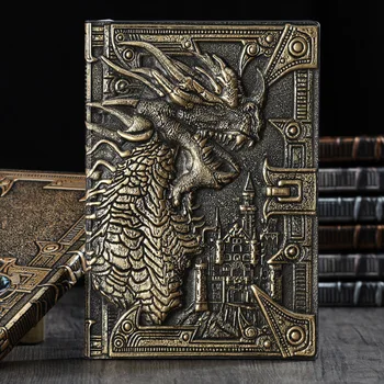 3D триизмерен дракон A5 тетрадка европейски ретро удебелен Pu релефни бележник дневник бизнес подарък офис консумативи